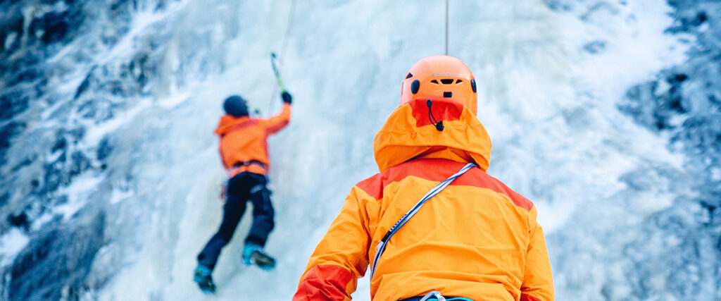 Mathilde passionée de cascade de glace