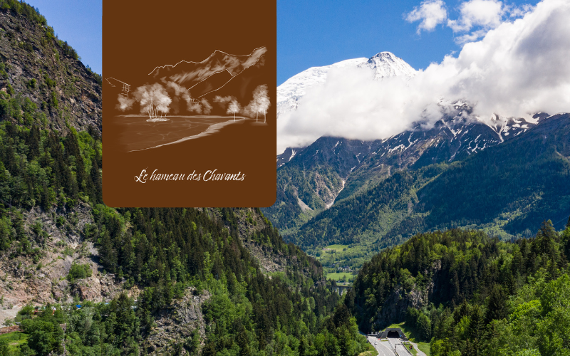 Image pour Les glaciers du massif du Mont-Blanc et le hameau des Chavants