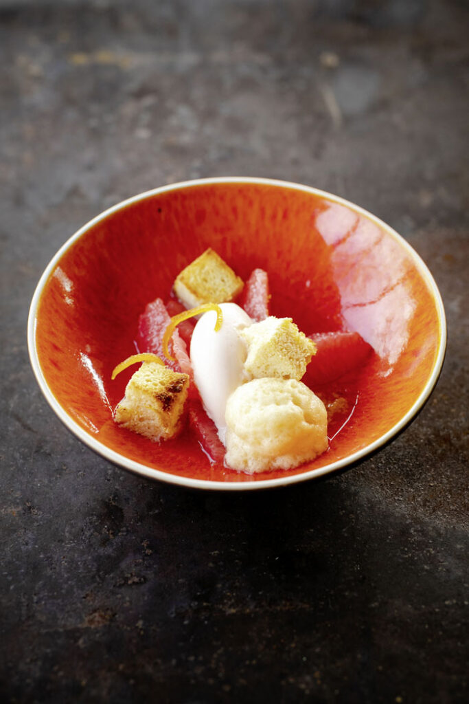 Safran de Savoie, pamplemousse et sorbet pamplemousse ©-Gwenaëlle-Grandjean 
